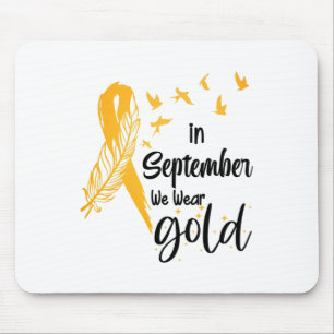 Tapis De Souris Sensibilisation au cancer de l'enfant En septembre