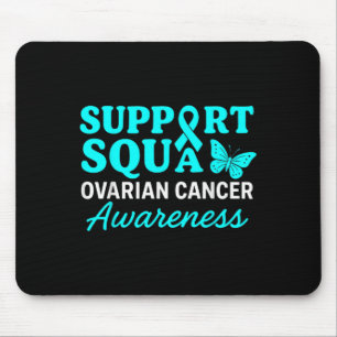 Tapis De Souris Sensibilisation au cancer de l'ovaire Turquoise Ru