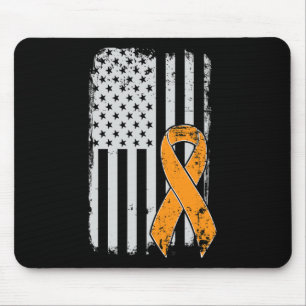 Tapis De Souris Sensibilisation au cancer - Drapeau américain Vint