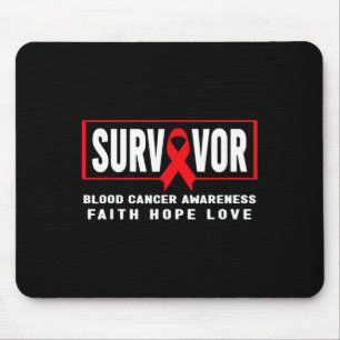 Tapis De Souris Sensibilisation au cancer du sang - Survivant du c