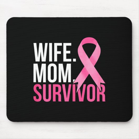 Tapis De Souris Sensibilisation au cancer du sein chez la survivan (Devant)