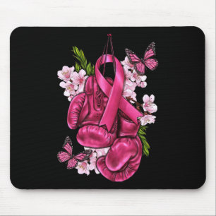 Tapis De Souris Sensibilisation au cancer du sein Gants en boîte r