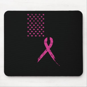 Tapis De Souris Sensibilisation au cancer du sein Ruban rose drape