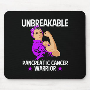 Tapis De Souris Sensibilisation au cancer pancréatique Guerrier in