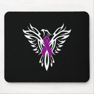Tapis De Souris Sensibilisation au cancer pancréatique Ruban viole