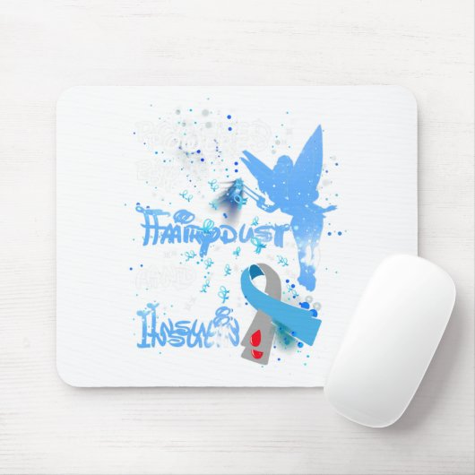 Tapis De Souris Sensibilisation Au Diabète Alimentée Par La Poussi (Avec souris)