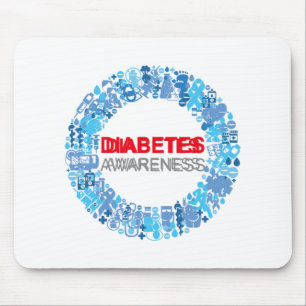Tapis De Souris Sensibilisation au diabète Journée mondiale du dia