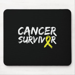 Tapis De Souris Sensibilisation au ruban jaune pour le cancer de l