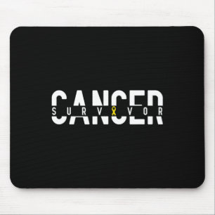 Tapis De Souris Sensibilisation au ruban or pour le cancer de l'en