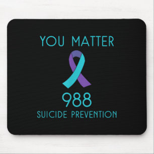 Tapis De Souris Sensibilisation au suicide - 988 Chemise - Prévent