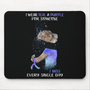 Tapis De Souris Sensibilisation au suicide Je porte du sarcelle &a