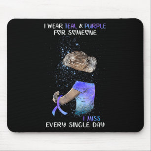 Tapis De Souris Sensibilisation Au Suicide Je Porte Turquoise &amp