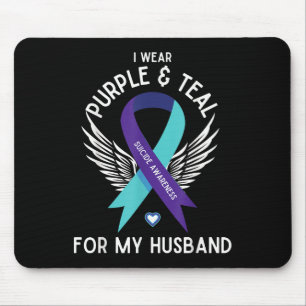 Tapis De Souris Sensibilisation Au Suicide Je Porte Turquoise Et V
