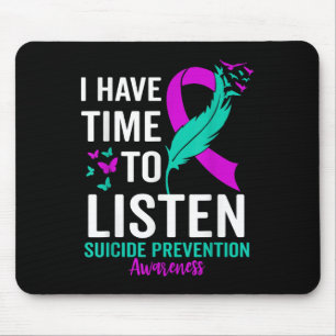 Tapis De Souris Sensibilisation au suicide Ruban Santé mentale Sui