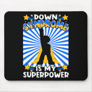 Tapis De Souris Sensibilisation au syndrome de Down Superhero Chro