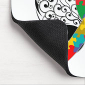 Tapis De Souris Sensibilisation aux papillons de tatouage - Autism (Coin)