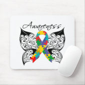 Tapis De Souris Sensibilisation aux papillons de tatouage - Autism (Avec souris)