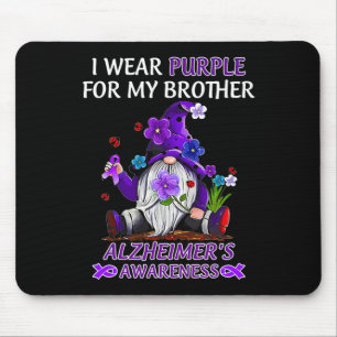 Tapis De Souris Sensibilisation Je Porte Du Violet Pour Mon Frère