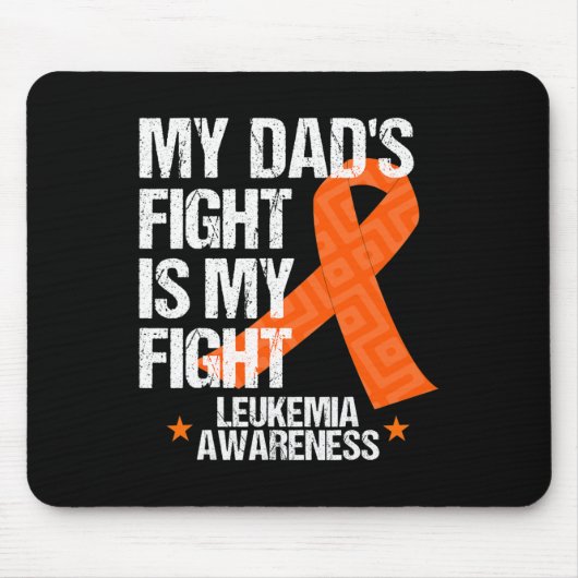 Tapis De Souris Sensibilisation Papa combat Orange Ribbon Idée cad (Devant)
