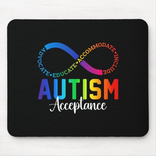 Tapis De Souris Sensibilisation sur l'autisme Acceptation Infinity (Devant)