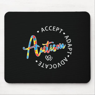 Tapis De Souris Sensibilisation sur l'autisme Accepter Adapt Advoc