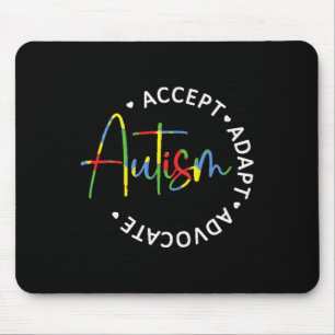Tapis De Souris Sensibilisation sur l'autisme Accepter Adapt Advoc