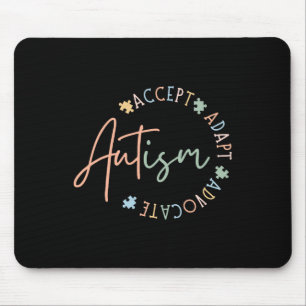 Tapis De Souris Sensibilisation sur l'autisme Accepter Adapt Advoc
