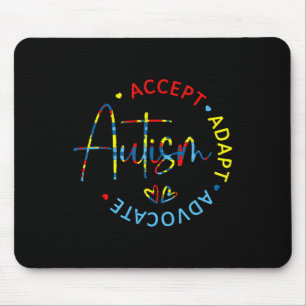 Tapis De Souris Sensibilisation sur l'autisme Accepter Adapt Advoc