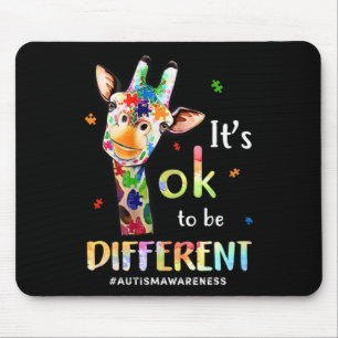 Tapis De Souris Sensibilisation sur l'autisme Cute Giraffe Animal