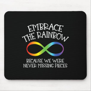 Tapis De Souris Sensibilisation sur l'autisme Embrassez Le Rainbow