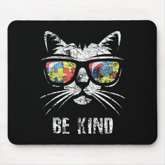 Tapis De Souris Sensibilisation sur l'autisme Mois Chat Autisme Ma (Devant)