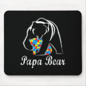Tapis De Souris Sensibilisation sur l'autisme Papa Support Ours Ad (Devant)