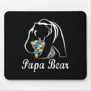 Tapis De Souris Sensibilisation sur l'autisme Papa Support Ours Ad