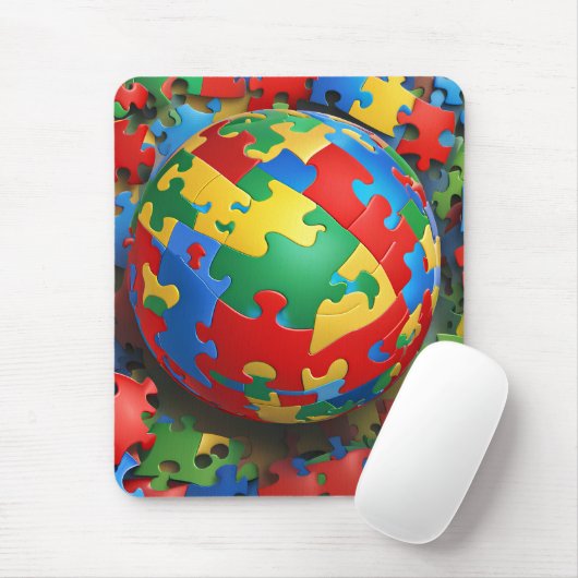 Tapis De Souris Sensibilisation sur l'autisme - Soins - Mousepad (Avec souris)