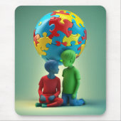 Tapis De Souris Sensibilisation sur l'autisme - Soins - Mousepad (Devant)