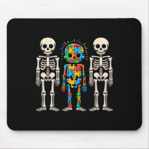 Tapis De Souris Sensibilisation sur l'autisme Squelette