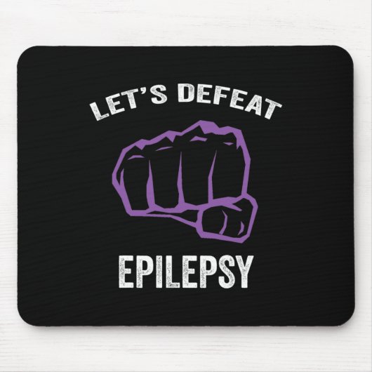 Tapis De Souris Sensibilité à l'épilepsie ruban violet - épilepsie (Devant)