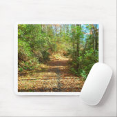 Tapis De Souris Sentier forestier d'automne éclairé (Avec souris)