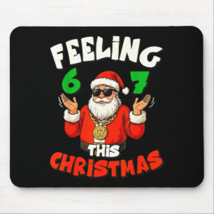 Tapis De Souris Sentiment drôle 6-7 Ce Noël Santa 67 Six Sept