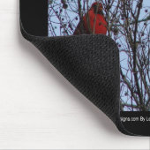 Tapis De Souris Sentinels Blue Jay et Cardinal par Lee Hiller (Coin)