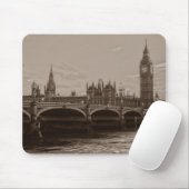 Tapis De Souris Sepia Big Ben Tower Palace de Westminster (Avec souris)