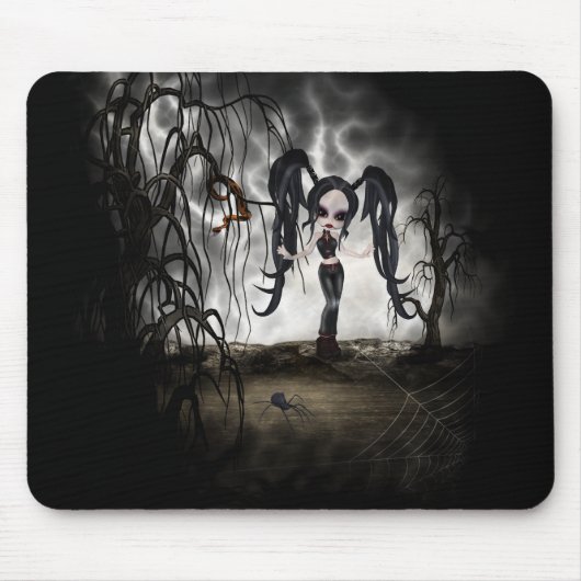 Tapis De Souris Sepia Goth Girl Vignette (Devant)