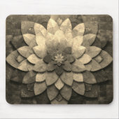 Tapis De Souris Sepia Mandala Art Fleur texturée (Devant)