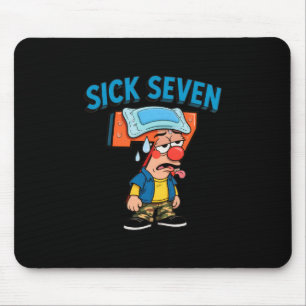 Tapis De Souris Sept Malade Mème Drôle 67 Six Sept Costume Hallowe
