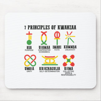 Tapis De Souris Sept Principes De Kwanzaa Fier Africain-Américain
