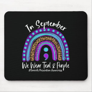 Tapis De Souris Septembre Nous Portons Turquoise & Purple Suic