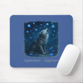 Tapis De Souris Septembre Sapphire - Loup céleste (Avec souris)
