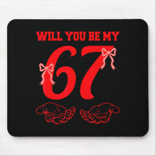 Tapis De Souris Seras-Tu Mon 67 Drôle Six Sept Mains Mème Valen