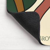 Tapis De Souris Serene Savanna Gentle Abstract Earthy Monogram (Coin)