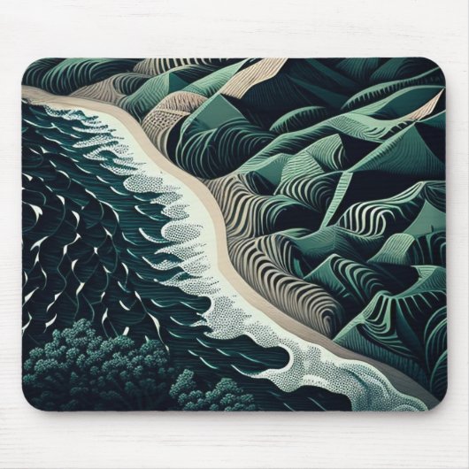 Tapis De Souris Serene Shores (Devant)